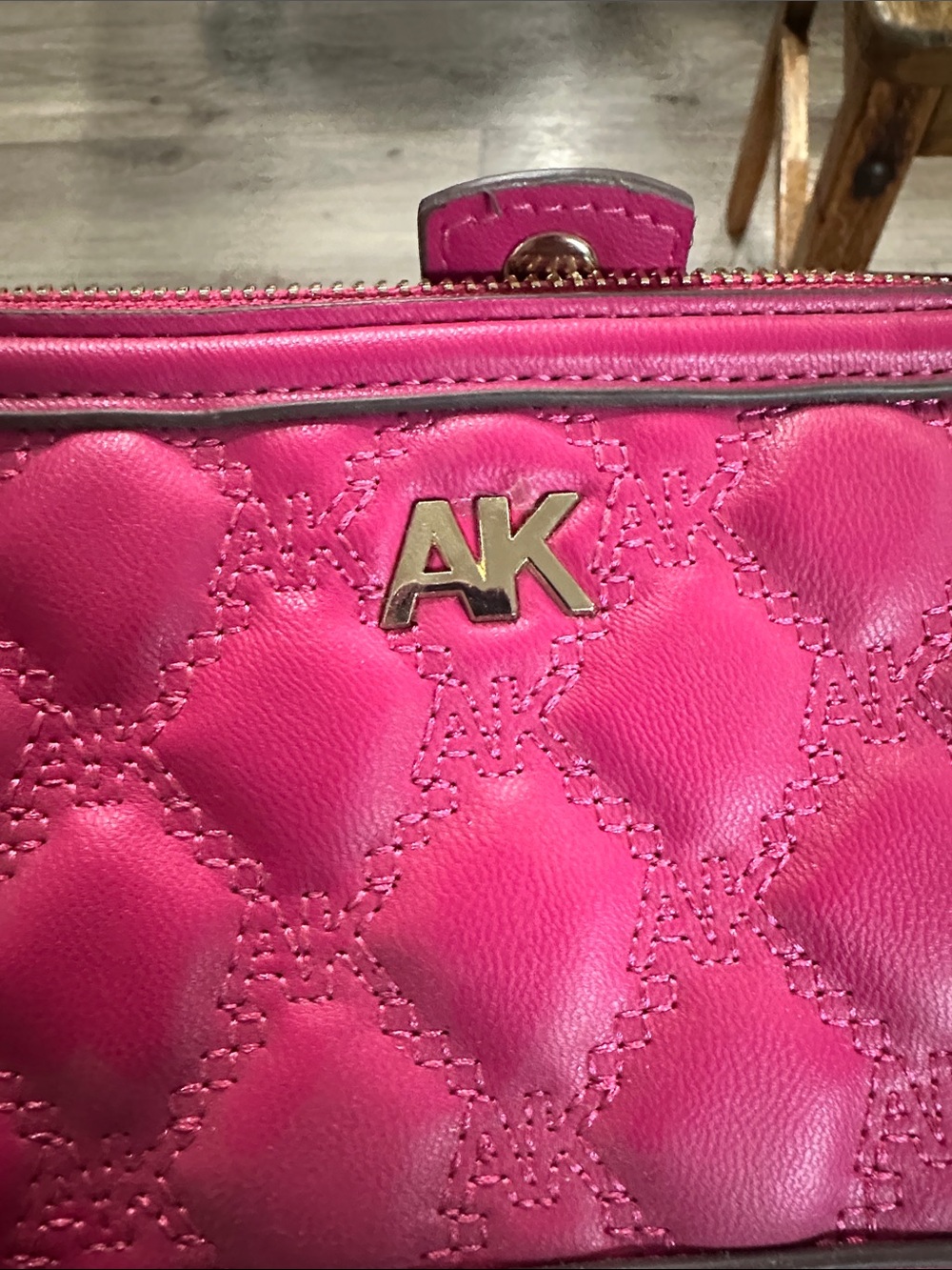 Quilted Crossbody Camera Bag in Hot Pink